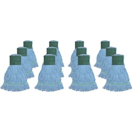 Bsc Preferred MOP, MED, RAYON, COTTON, BLUE, 12PK GJOMBL5BCT